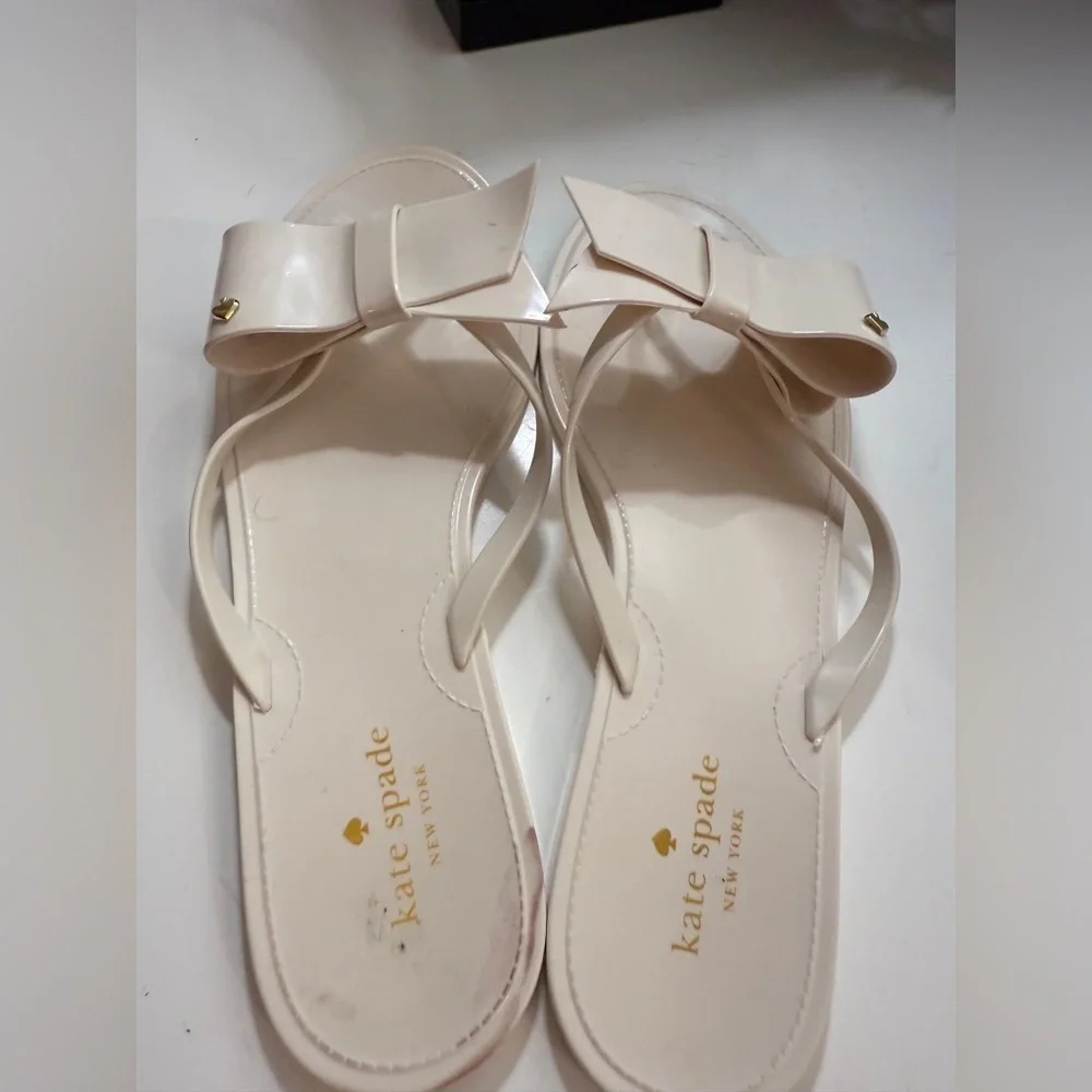 Kate Spade Cream Bow Sandals